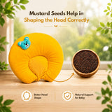 Fareto New Born Baby U-Shaped Super Soft Mustard Pillow(0-3 Months)(L-25CM, B-25CM)(F40)