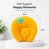 Fareto New Born Baby U-Shaped Super Soft Mustard Pillow(0-3 Months)(L-25CM, B-25CM)(F40)