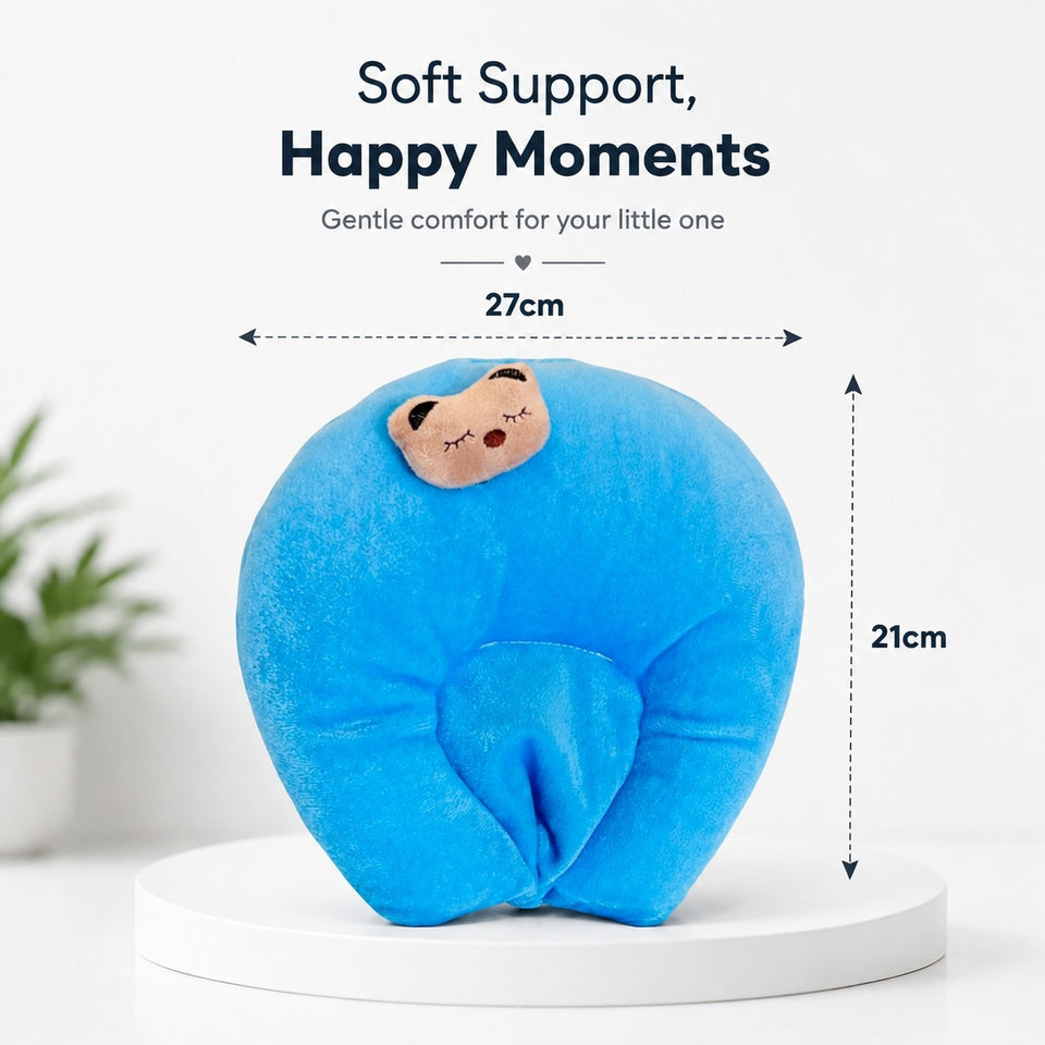 Fareto New Born Baby U-Shaped Super Soft Mustard Pillow(0-3 Months)(L-25CM, B-25CM)(F204)