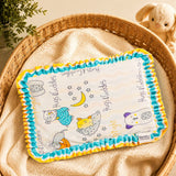 Fareto new born baby super soft cover mustard filling pillow for round head(0-1 YEAR)(F419)
