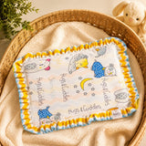 Fareto new born baby super soft cover mustard filling pillow for round head(0-1 YEAR)(F420)