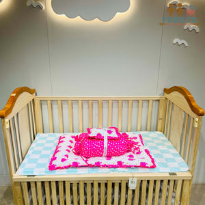 Fareto Complete Premium Bedding Set essentials Combo For Baby (0-6 Months)(Pink elephant)