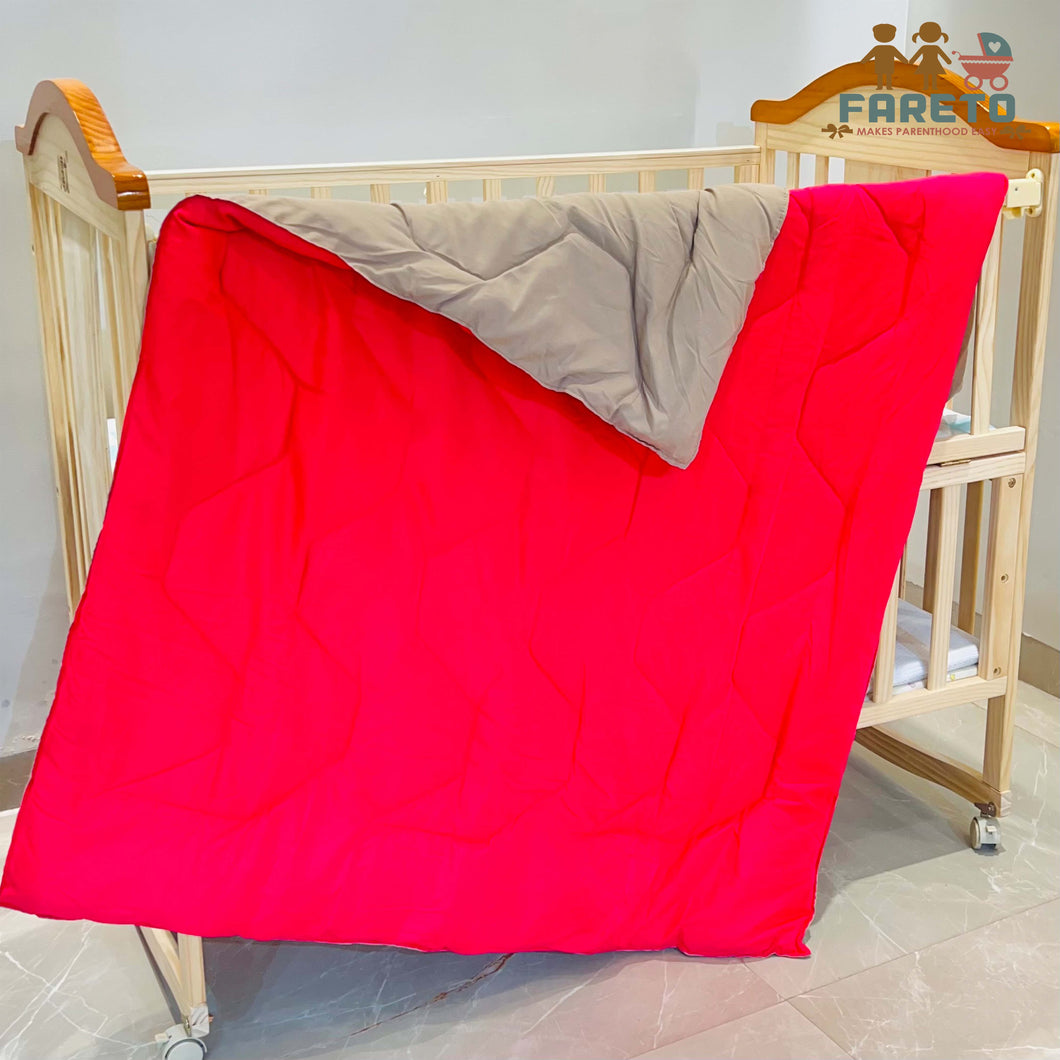 Fareto Baby Kids Super Soft Premium Quality Comforter 147*106 CM (0-8 Years)(Pink)
