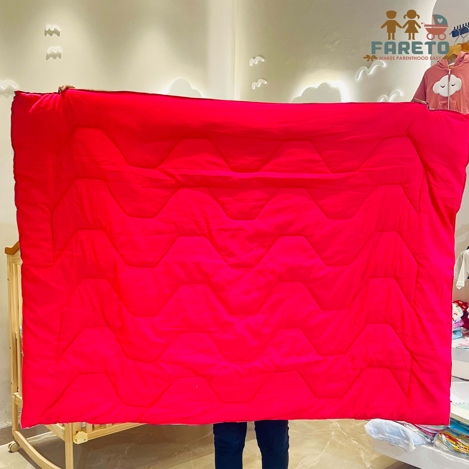 Fareto Baby Kids Super Soft Premium Quality Comforter 147*106 CM (0-8 Years)(Pink)