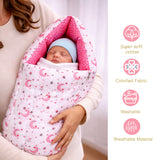 Fareto Combo of Baby Bed with Net | Carry Bag | 4 Pcs Bedding Set (0-6 Months)(F161)