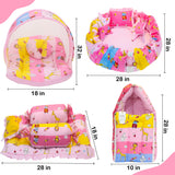 Fareto Complete Bedding Set essentials Combo For Baby (0-6 Months)(Pink_Giraffe)(F629)