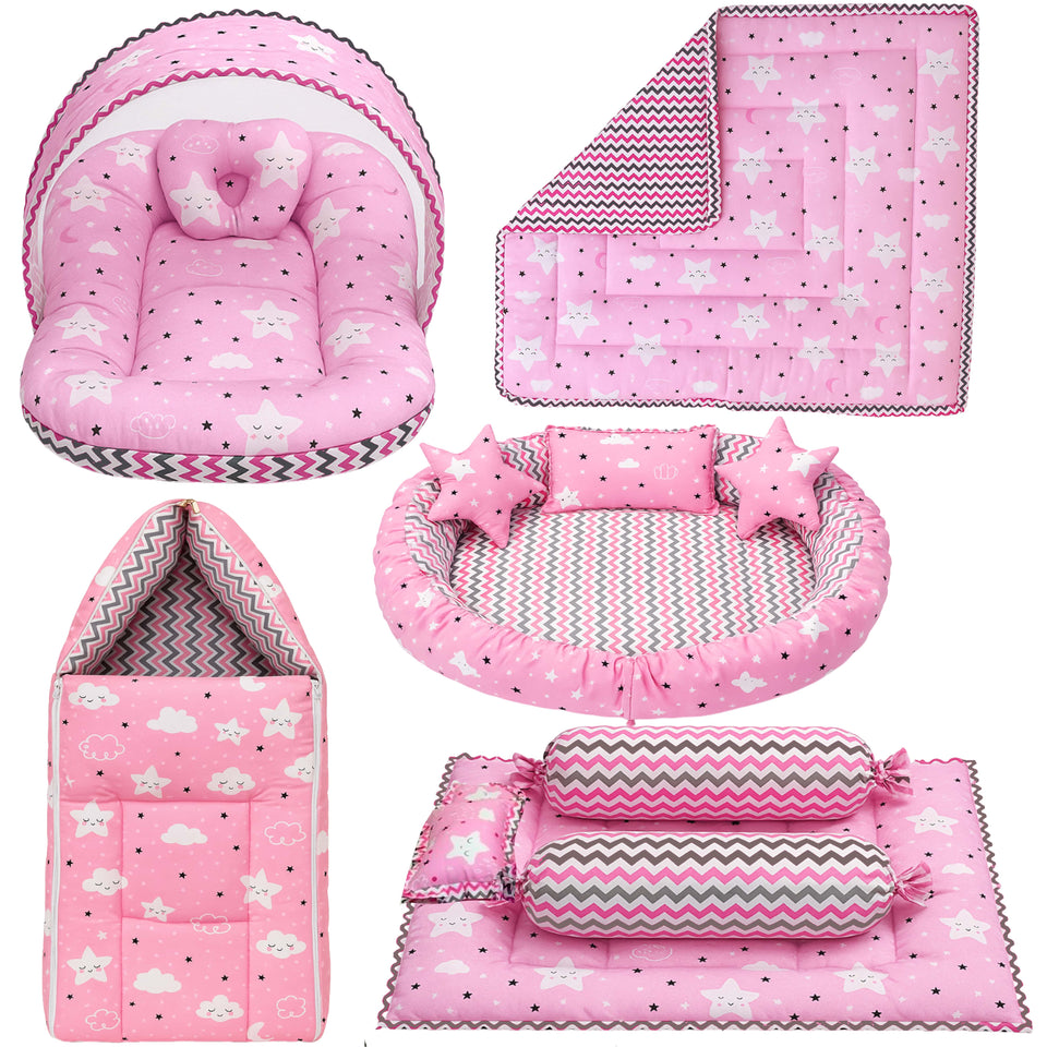 Fareto Complete Bedding Set essentials Combo For Baby (0-6 Months)