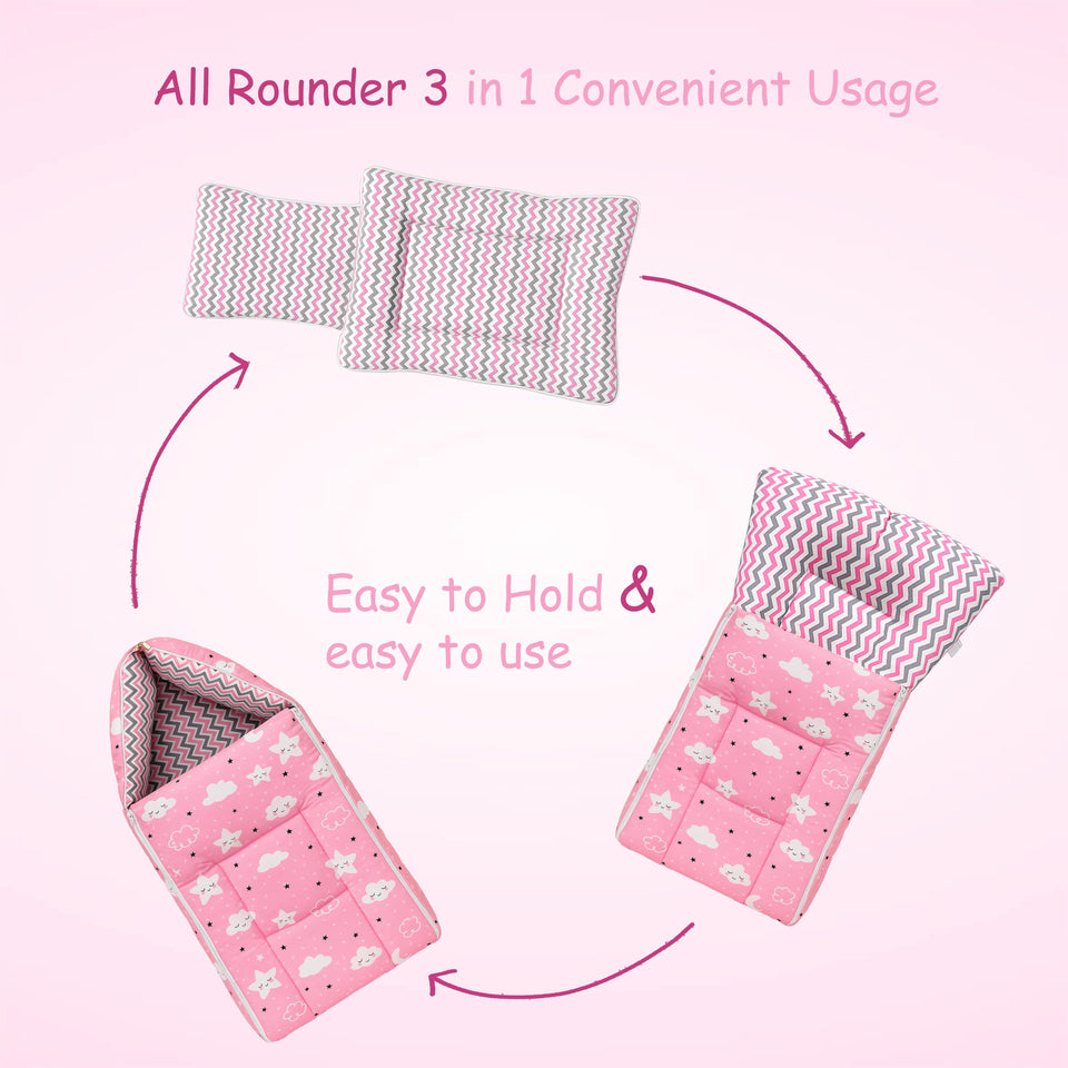 Fareto Complete Bedding Set essentials Combo For Baby (0-6 Months)