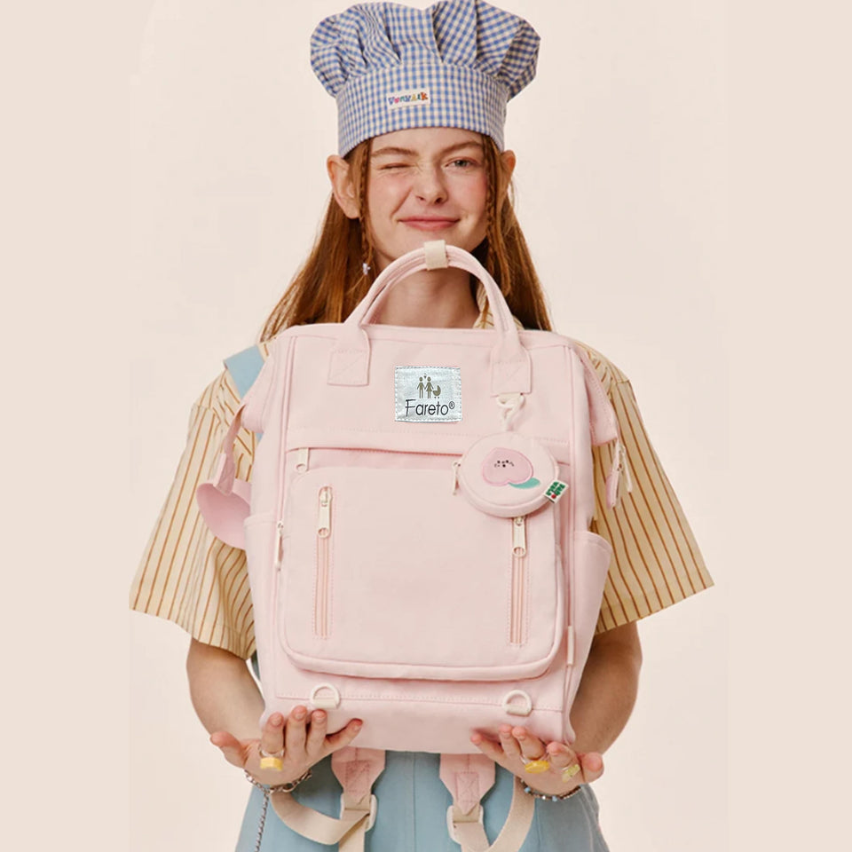 Fareto Multi-Pocket Diaper Bag – High quality Durable, Elegant Baby Care Bag with Insulation Layer & Quilted Front Design – Perfect for New Moms ( Pack of 1)