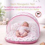 Fareto Combo of Baby Nest | Net with Bed | Carry Bag | 4 Pcs Bedding Set(0-6 Months )(F156)
