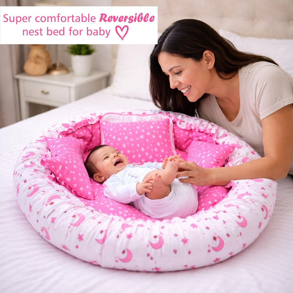Fareto New Born Baby Bedding | Bed | Sleeping Bag | Essential (0-6 Months) (Pack of 15)(F50)