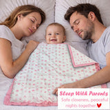 FARETO BABY BEDDING ESSENTIALS 1 NEST | 1 MATTRESS WITH NET | 1 CARRY BED | 1 BOLSTER SET | 1 CARRY BAG | 1 PORTABLE BED | 1 FEEDING PILLOW | 1 BLANKET (0-6M)(PINK TAJ)(F580)