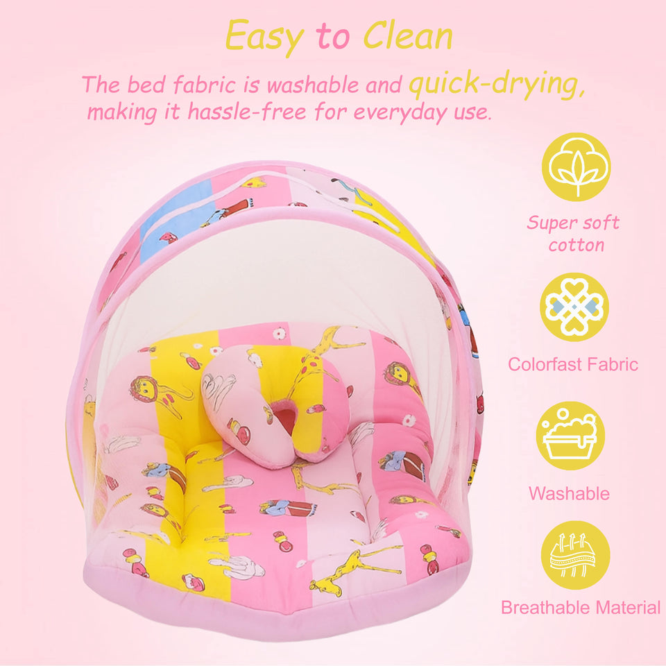 Fareto Complete Bedding Set essentials Combo For Baby (0-6 Months)(Pink_Giraffe)