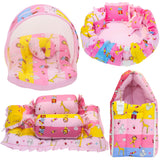 Fareto Complete Bedding Set essentials Combo For Baby (0-6 Months)(Pink_Giraffe)