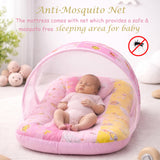 Fareto New Born Baby Premium Quality Mattress With Net, Giffi (0-1 Year)(L:80*B:50CM)(Size-Big)(F605)