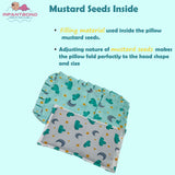 Fareto new born baby super soft cover mustard filling pillow for round head(0-1 YEAR)