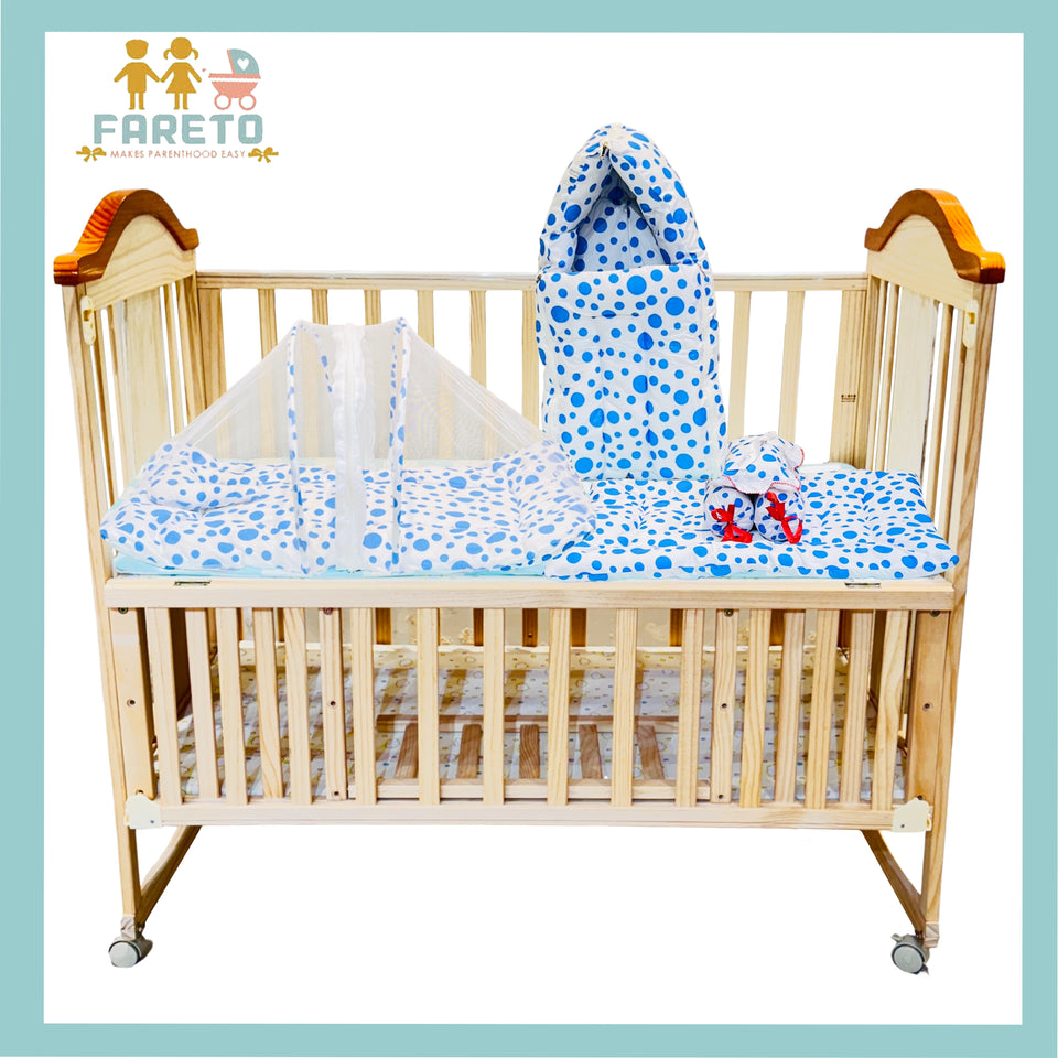 Fareto Baby Polka Dots Complete Sleeping Essential All in One Pack(0-6 Months)