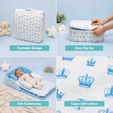 Fareto Baby bedding Essentials 1 Nest | 1 Mattress with net | 1 Carry bed | 1 Bolster set | 1 Carry bag | 1 Portable bed | 1 Feeding pillow | 1 Blanket (0-6M)(F502)