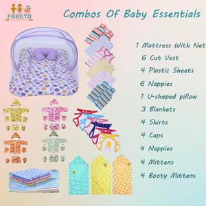 Fareto 41 in 1 New Born Baby Complete Daily Essentials | Gift Pack | Combo Set