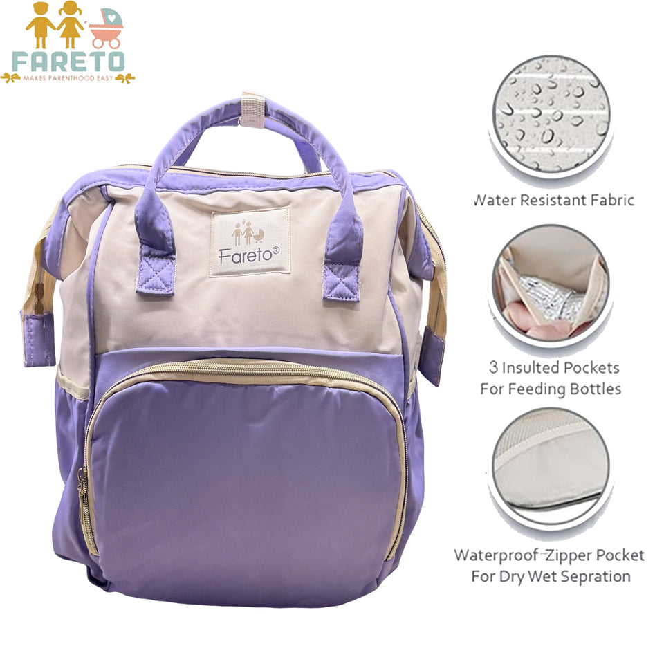 FARETO PREMIUM QUALITY DIAPER BAG FOR MOTHER, MULTIPURPOSE STYLISH DIAPER BAG (PACK OF 1)