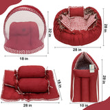 Fareto Complete Bedding Set essentials Combo For Baby (0-6 Months)(Red Polka)(F422)