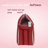Fareto Complete Bedding Set essentials Combo For Baby (0-6 Months)(Red Polka)
