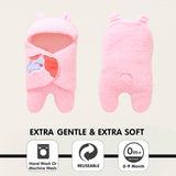 Fareto Hooded Baby sleeping bag | Carry Nest | Bath Robe For Newborns – Super Soft Absorbent Fleece Wrapper ( 0–6 Months)(F643)