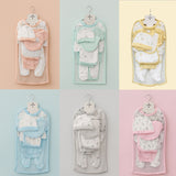 Fareto Baby Gift Set – 6 Piece Newborn Clothing Combo | Bodysuit, , Bib, Cap, Mittens & Blanket | High quality 100% cotton|  (0–6 Months,)(F641)