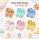 Fareto new born baby premium ultra soft socks for baby pack of 6 (0-12 months)F405