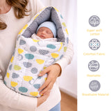 FARETO COMPLETE BEDDING SET ESSENTIALS COMBO FOR BABY (0-6 MONTHS)(GREY SPIRAL)(F319)