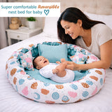 FARETO COMPLETE BEDDING SET ESSENTIALS COMBO FOR BABY (0-6 MONTHS)(PISTA GREEN SPIRAL)(F321)