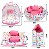 FARETO COMPLETE BEDDING SET ESSENTIALS COMBO FOR BABY (0-6 MONTHS)(PEACH SPIRAL)(F320)