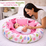 FARETO COMPLETE BEDDING SET ESSENTIALS COMBO FOR BABY (0-6 MONTHS)(PEACH SPIRAL)(F320)