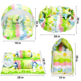 FARETO COMPLETE BEDDING SET ESSENTIALS COMBO FOR BABY (0-6 MONTHS)(New-Star-Blue)(F572)