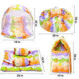 FARETO COMPLETE BEDDING SET ESSENTIALS COMBO FOR BABY (0-6 MONTHS)(New-Star-Blue)(F572)