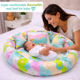 FARETO COMPLETE BEDDING SET ESSENTIALS COMBO FOR BABY (0-6 MONTHS)(New-Star-Blue)(F572)