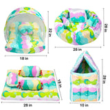 FARETO COMPLETE BEDDING SET ESSENTIALS COMBO FOR BABY (0-6 MONTHS)(New-Star-Blue)(F572)