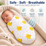 Fareto Premium 100% Cotton Muslin Baby Swaddle Wrap | Soft & Breathable Newborn Swaddle Blanket | 105 × 95 cm | 0–12 Months | Pack of 1 | White Print(F798)
