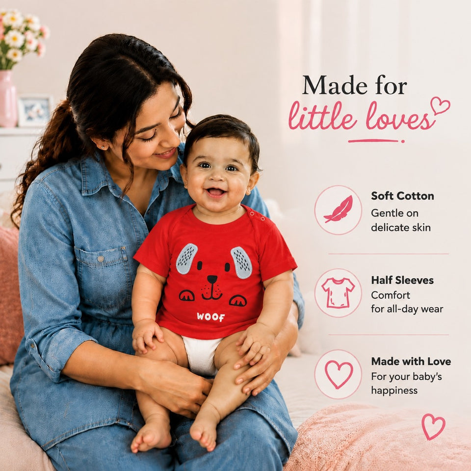 Fareto Baby Daily wear T-Shirt (Pack of 4)(F134)