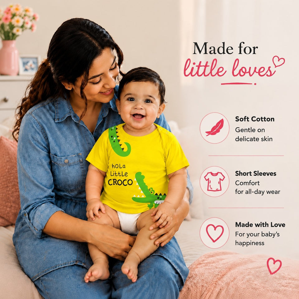 Fareto Baby's & Kid's 100% Cotton Half Sleeves T-Shirt(Pack of 3)(F65)