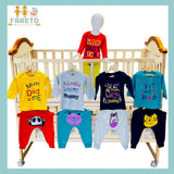 Fareto New Born Baby Daily Wear T-shirts Pyjama Sets (Pack of 5 )