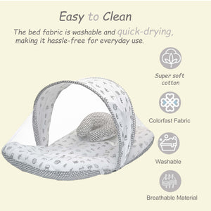 FARETO COMPLETE BEDDING SET ESSENTIALS COMBO FOR BABY (0-6 MONTHS)( TAJ  )