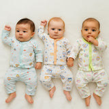 Fareto Baby Thermal Set | Front Open Winter Wear for Infants – Super Soft Cotton (Pack of 3)(F646)