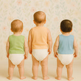 Fareto Baby Front Open Thermal Vest (Pack of 3) | Winter Season Warm Innerwear | Soft Ribbed Sleeveless Thermals for Newborn & Infants(F682)