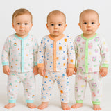 Fareto Baby Thermal Set | Front Open Winter Wear for Infants – Super Soft Cotton (Pack of 3)(F646)