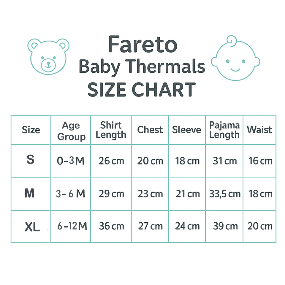 Fareto Baby front open Winter season thermal set(Pack of 4) Colours may vary(F173)