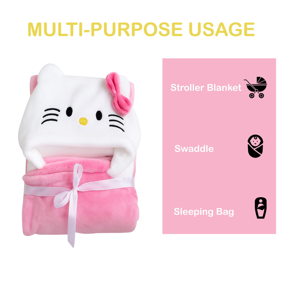 Fareto Super Soft Baby Hooded Towel – Cartoon Animal Design | Cozy, Lightweight & Skin-Friendly Swaddle for Newborns & Kids (Pack of 1)(F620)