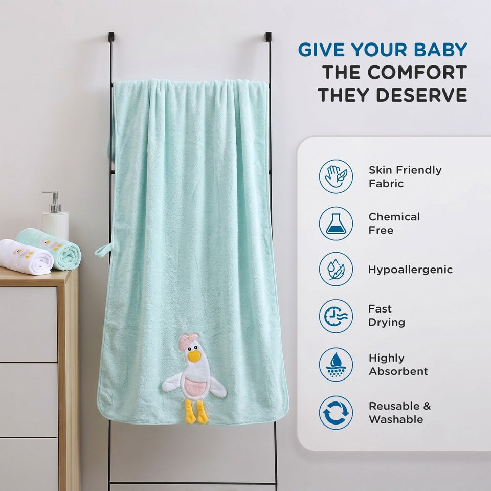 Fareto Baby 100% Cotton Super Soft Terry Towel (Pack Of 2) (L:100*B:50CM)(F222)