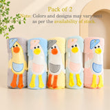 Fareto Baby 100% Cotton Super Soft Terry Towel (Pack Of 2) (L:100*B:50CM)(F222)