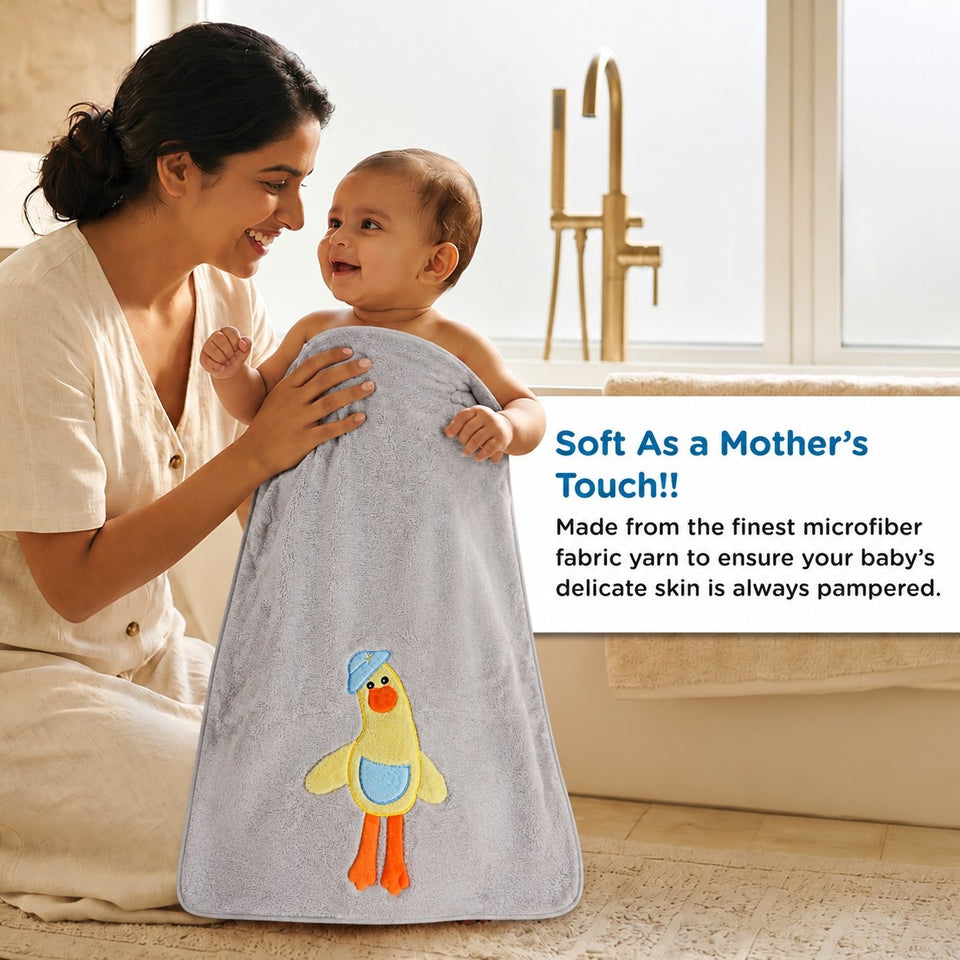 Fareto Baby 100% Cotton Super Soft Terry Towel (Pack Of 2) (L:100*B:50CM)(F222)